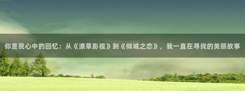 天龙影院伦理片：你是我心中的回忆：从《潦草影视》到《倾城之恋》，我一直在寻找的美丽故事